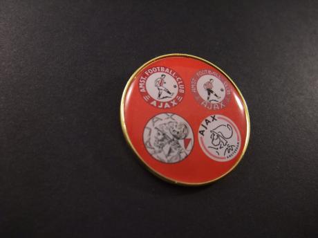 AJAX voetbalclub Amsterdan 4 verschillende logo's